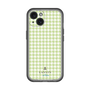 スリムプロテクションプレミアムケース［ Houndstooth Pattern Green with LANVIN en Bleu logo- ランバン 千鳥格子柄 グリーン ］
