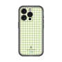 スリムプロテクションプレミアムケース［ Houndstooth Pattern Green with LANVIN en Bleu logo- ランバン 千鳥格子柄 グリーン ］