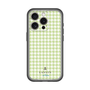 スリムプロテクションプレミアムケース［ Houndstooth Pattern Green with LANVIN en Bleu logo- ランバン 千鳥格子柄 グリーン ］