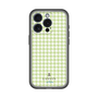 スリムプロテクションプレミアムケース［ Houndstooth Pattern Green with LANVIN en Bleu logo- ランバン 千鳥格子柄 グリーン ］