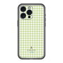 スリムプロテクションプレミアムケース［ Houndstooth Pattern Green with LANVIN en Bleu logo- ランバン 千鳥格子柄 グリーン ］