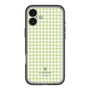 スリムプロテクションプレミアムケース［ Houndstooth Pattern Green with LANVIN en Bleu logo- ランバン 千鳥格子柄 グリーン ］