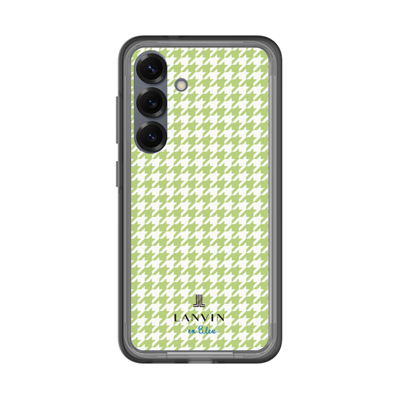 スリムプロテクションプレミアムケース［ Houndstooth Pattern Green with LANVIN en Bleu logo- ランバン 千鳥格子柄 グリーン ］