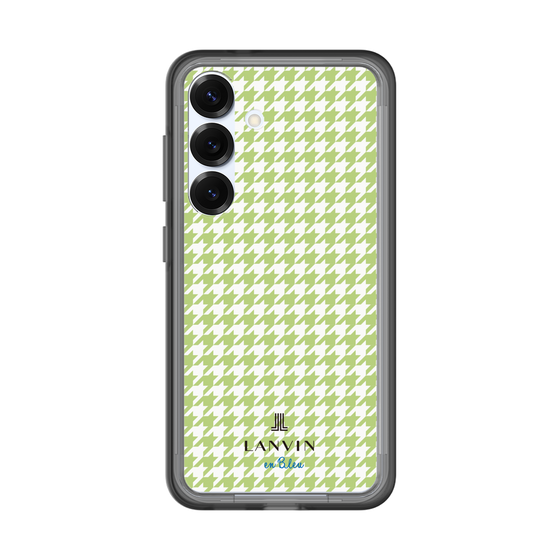 スリムプロテクションプレミアムケース［ Houndstooth Pattern Green with LANVIN en Bleu logo- ランバン 千鳥格子柄 グリーン ］