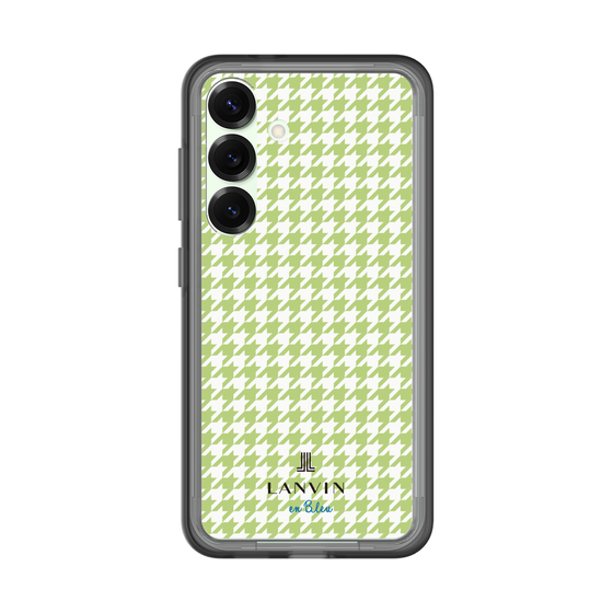 スリムプロテクションプレミアムケース［ Houndstooth Pattern Green with LANVIN en Bleu logo- ランバン 千鳥格子柄 グリーン ］