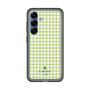 スリムプロテクションプレミアムケース［ Houndstooth Pattern Green with LANVIN en Bleu logo- ランバン 千鳥格子柄 グリーン ］