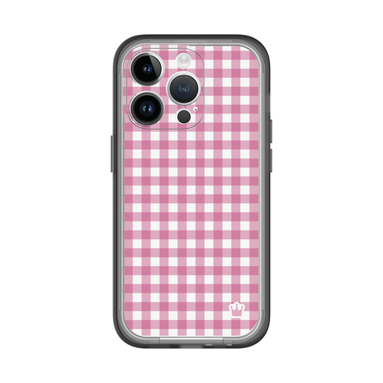 スリムプロテクションプレミアムケース［ Checkered Pink - ギンガムチェック ピンク ］