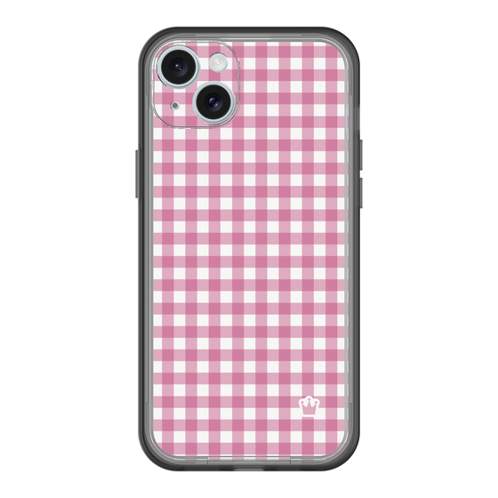 スリムプロテクションプレミアムケース［ Checkered Pink - ギンガムチェック ピンク ］