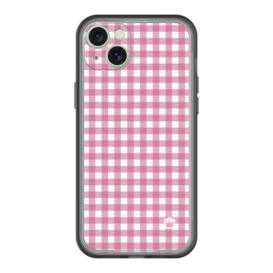 スリムプロテクションプレミアムケース［ Checkered Pink - ギンガムチェック ピンク ］
