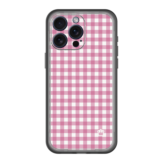 スリムプロテクションプレミアムケース［ Checkered Pink - ギンガムチェック ピンク ］
