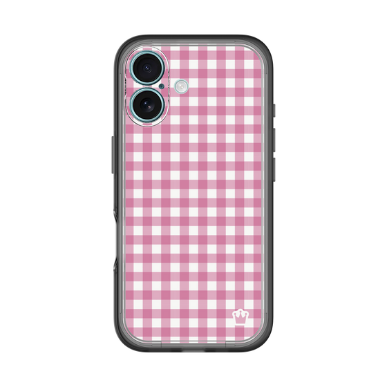 スリムプロテクションプレミアムケース［ Checkered Pink - ギンガムチェック ピンク ］