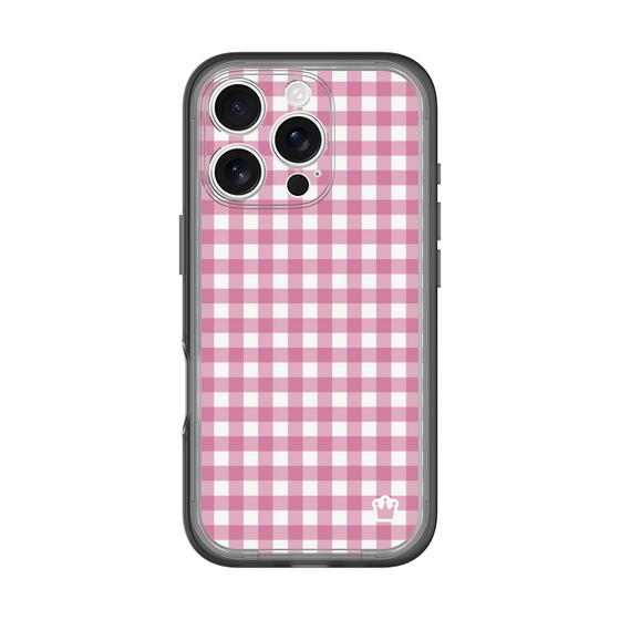 スリムプロテクションプレミアムケース［ Checkered Pink - ギンガムチェック ピンク ］