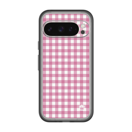 スリムプロテクションプレミアムケース［ Checkered Pink - ギンガムチェック ピンク ］