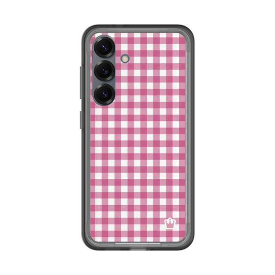 スリムプロテクションプレミアムケース［ Checkered Pink - ギンガムチェック ピンク ］