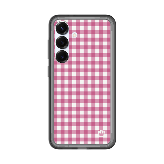 スリムプロテクションプレミアムケース［ Checkered Pink - ギンガムチェック ピンク ］