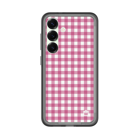 スリムプロテクションプレミアムケース［ Checkered Pink - ギンガムチェック ピンク ］