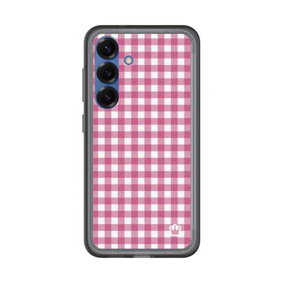 スリムプロテクションプレミアムケース［ Checkered Pink - ギンガムチェック ピンク ］