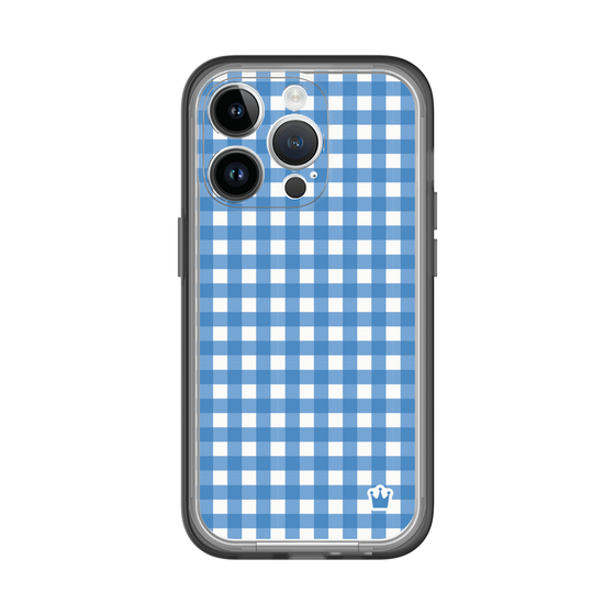 スリムプロテクションプレミアムケース［ Checkered Blue - ギンガムチェック ブルー ］