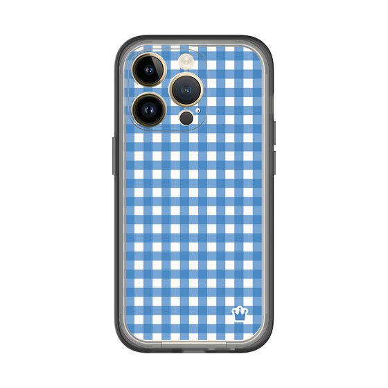 スリムプロテクションプレミアムケース［ Checkered Blue - ギンガムチェック ブルー ］