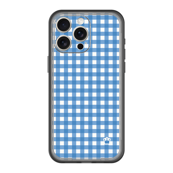 スリムプロテクションプレミアムケース［ Checkered Blue - ギンガムチェック ブルー ］