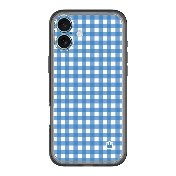 スリムプロテクションプレミアムケース［ Checkered Blue - ギンガムチェック ブルー ］