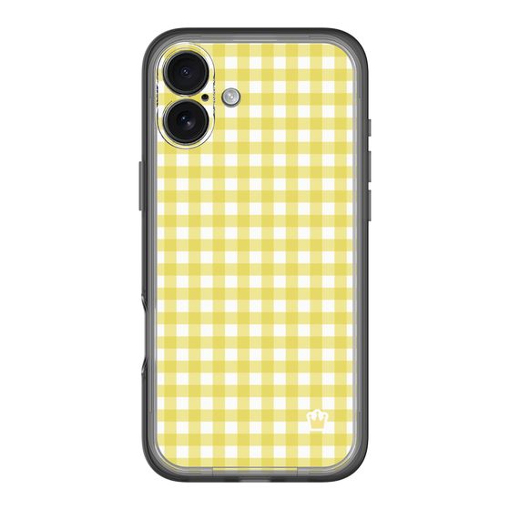 スリムプロテクションプレミアムケース［ Checkered Yellow - ギンガムチェック イエロー ］