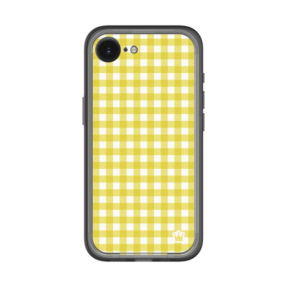 スリムプロテクションプレミアムケース［ Checkered Yellow - ギンガムチェック イエロー ］