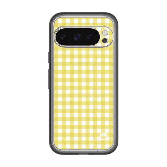 スリムプロテクションプレミアムケース［ Checkered Yellow - ギンガムチェック イエロー ］