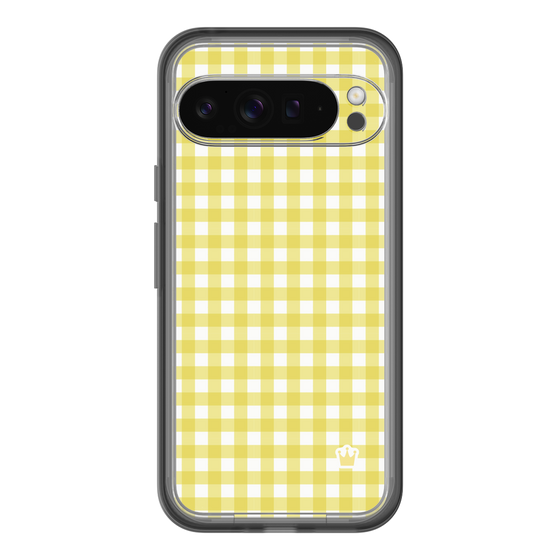 スリムプロテクションプレミアムケース［ Checkered Yellow - ギンガムチェック イエロー ］