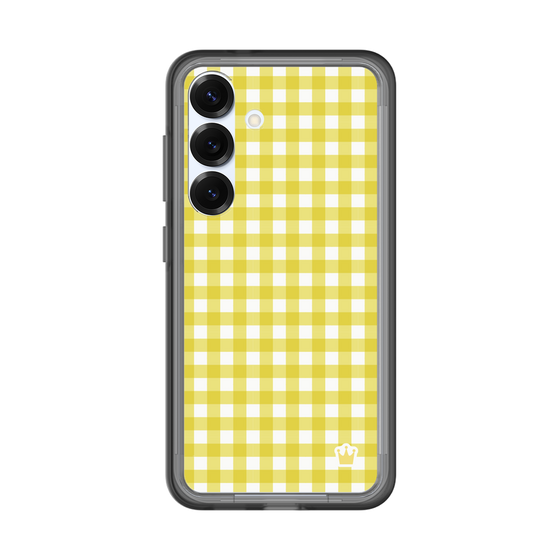 スリムプロテクションプレミアムケース［ Checkered Yellow - ギンガムチェック イエロー ］