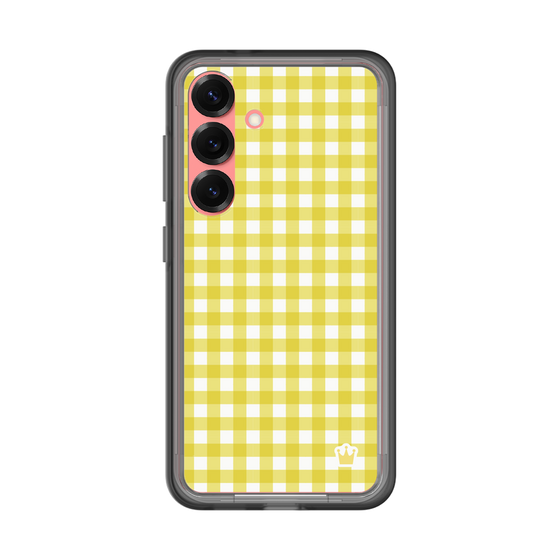 スリムプロテクションプレミアムケース［ Checkered Yellow - ギンガムチェック イエロー ］