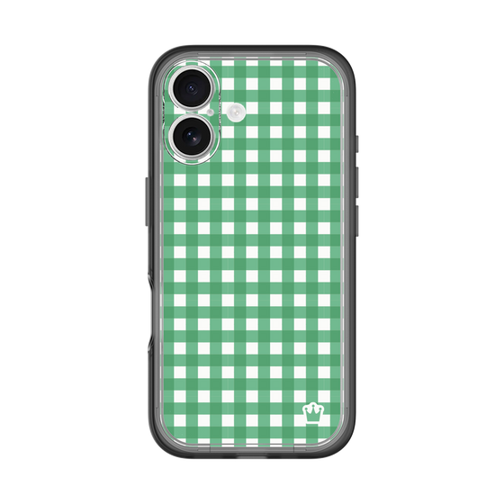 スリムプロテクションプレミアムケース［ Checkered Green - ギンガムチェック グリーン ］