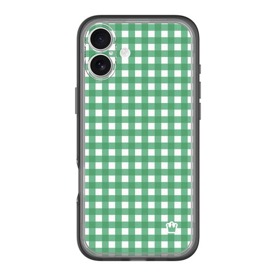 スリムプロテクションプレミアムケース［ Checkered Green - ギンガムチェック グリーン ］