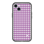 スリムプロテクションプレミアムケース［ Checkered Purple - ギンガムチェック パープル ］