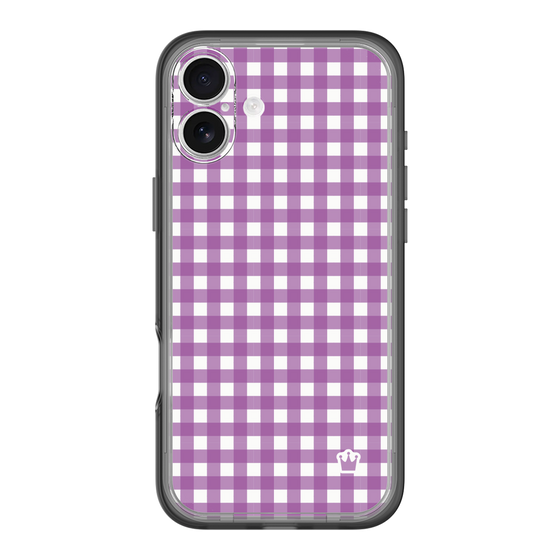 スリムプロテクションプレミアムケース［ Checkered Purple - ギンガムチェック パープル ］