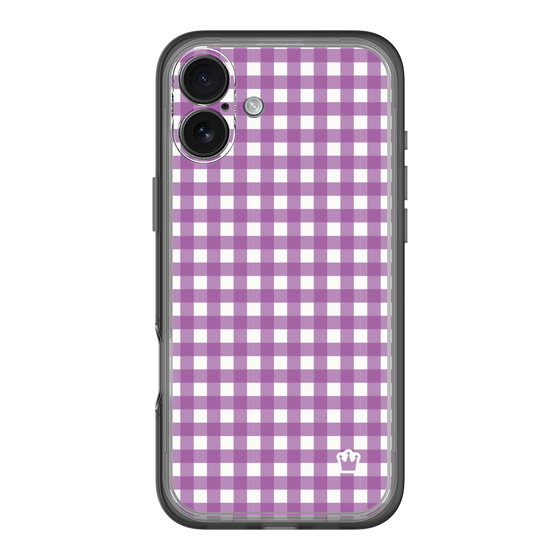 スリムプロテクションプレミアムケース［ Checkered Purple - ギンガムチェック パープル ］