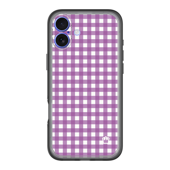 スリムプロテクションプレミアムケース［ Checkered Purple - ギンガムチェック パープル ］