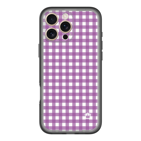 スリムプロテクションプレミアムケース［ Checkered Purple - ギンガムチェック パープル ］