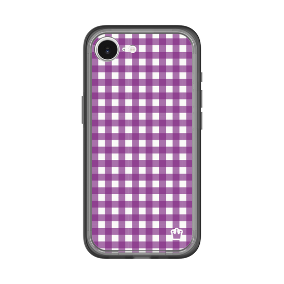 スリムプロテクションプレミアムケース［ Checkered Purple - ギンガムチェック パープル ］