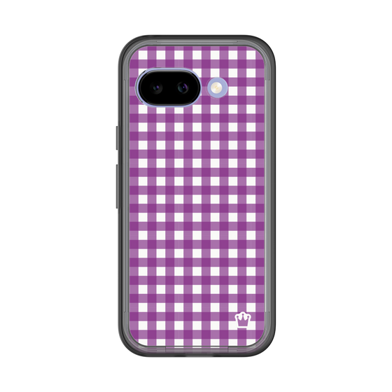 スリムプロテクションプレミアムケース［ Checkered Purple - ギンガムチェック パープル ］