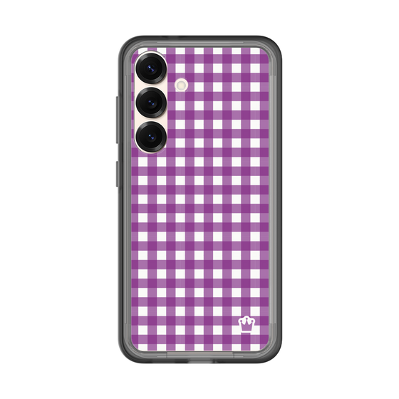 スリムプロテクションプレミアムケース［ Checkered Purple - ギンガムチェック パープル ］