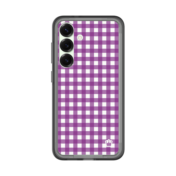 スリムプロテクションプレミアムケース［ Checkered Purple - ギンガムチェック パープル ］