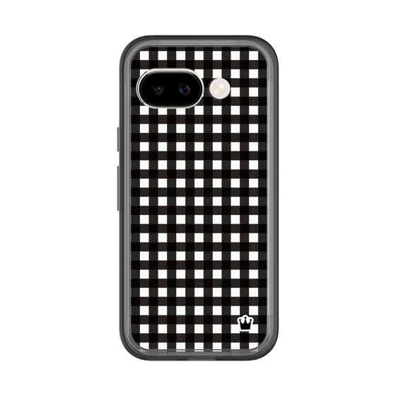 スリムプロテクションプレミアムケース［ Checkered Purple - ギンガムチェック ブラック ］
