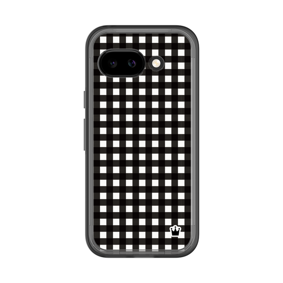 スリムプロテクションプレミアムケース［ Checkered Purple - ギンガムチェック ブラック ］