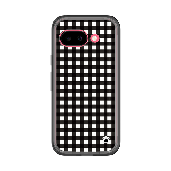 スリムプロテクションプレミアムケース［ Checkered Purple - ギンガムチェック ブラック ］