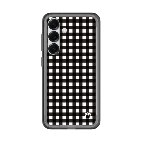 スリムプロテクションプレミアムケース［ Checkered Purple - ギンガムチェック ブラック ］