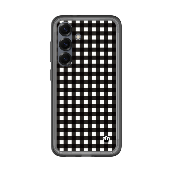 スリムプロテクションプレミアムケース［ Checkered Purple - ギンガムチェック ブラック ］