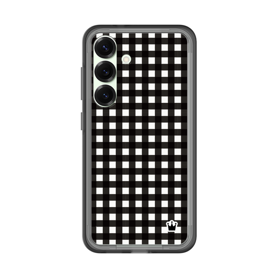 スリムプロテクションプレミアムケース［ Checkered Purple - ギンガムチェック ブラック ］