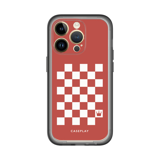 スリムプロテクションプレミアムケース［ Racing checkered flag Red - レーシングチェッカーフラッグ レッド ］