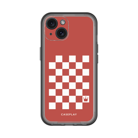 スリムプロテクションプレミアムケース［ Racing checkered flag Red - レーシングチェッカーフラッグ レッド ］